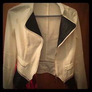 Black and white blazer